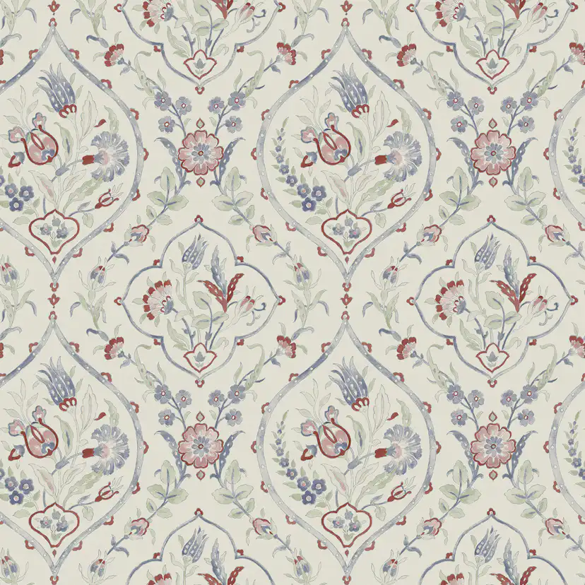 Tapet Laura Ashley Foscot Damask Crimson Röd 121069