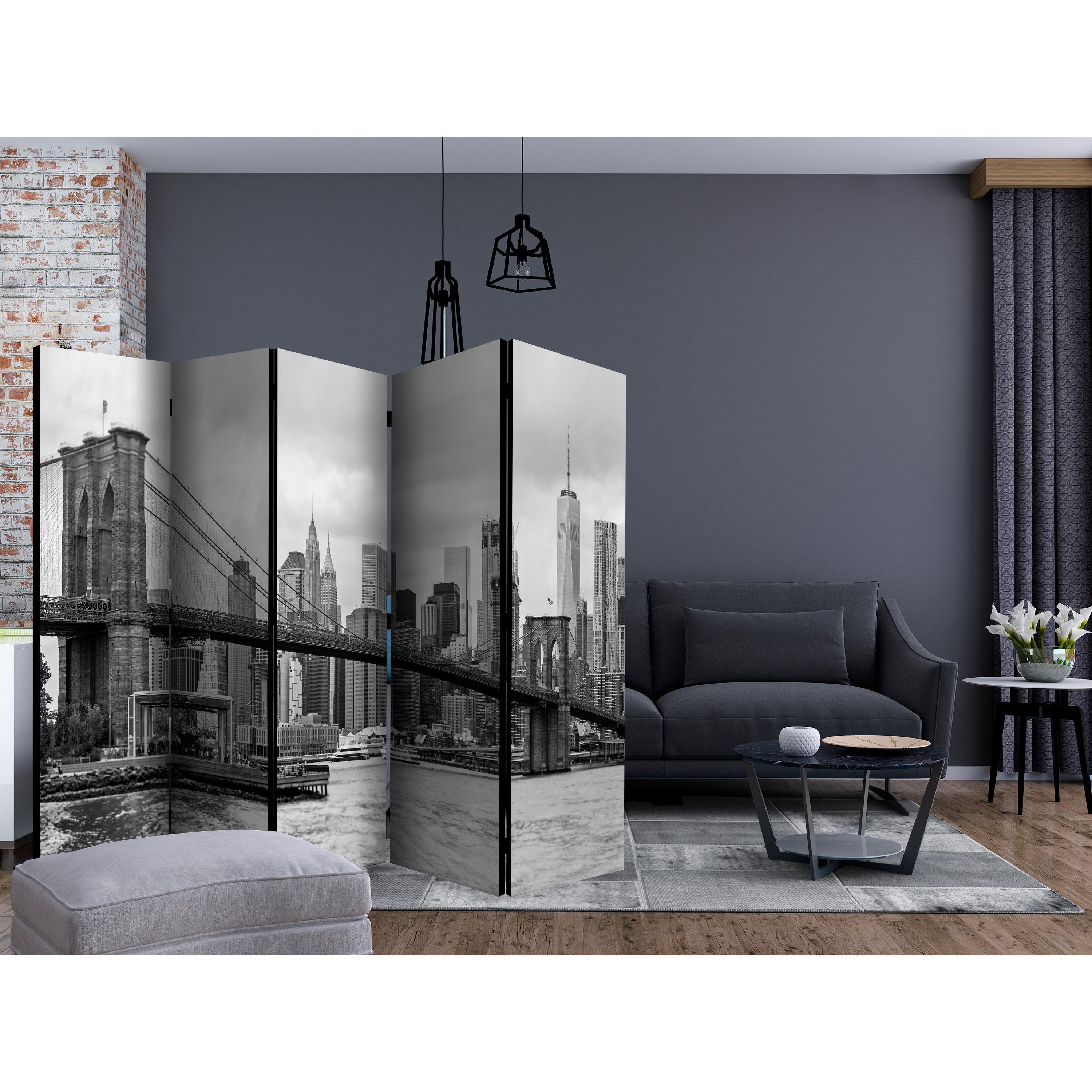 Rumsavdelare Arkiio Road to Manhattan Black and White II 225x172 cm
