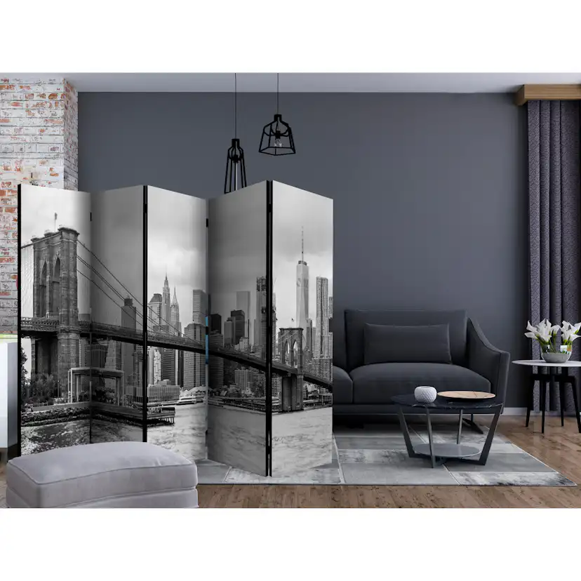 Rumsavdelare Arkiio Road to Manhattan Black and White II 225x172 cm