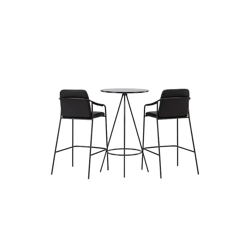 Matgrupp Venture Home Bistro Ø60 cm med 2 st Tvist stolar