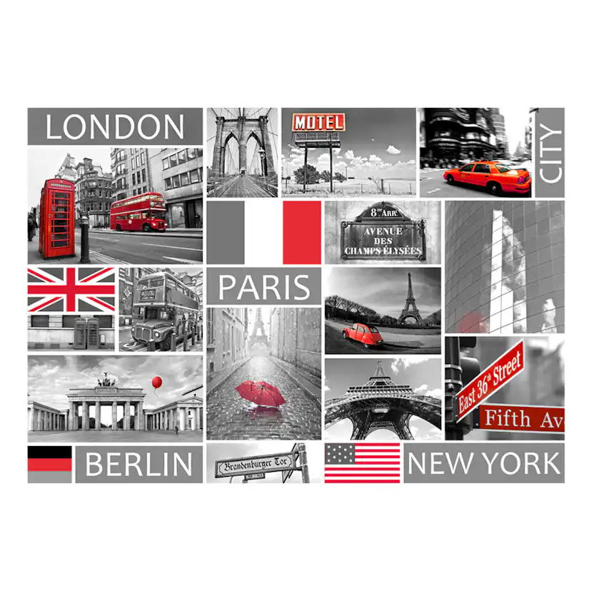 Fototapet Arkiio London, Paris, Berlin, New York