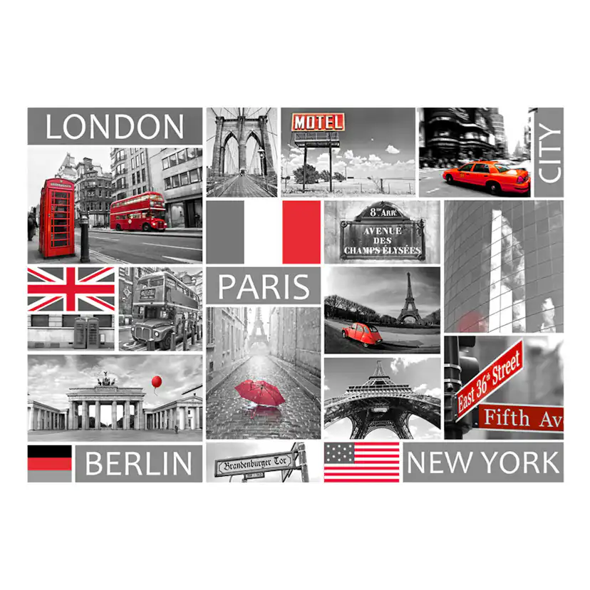 Fototapet Arkiio London, Paris, Berlin, New York
