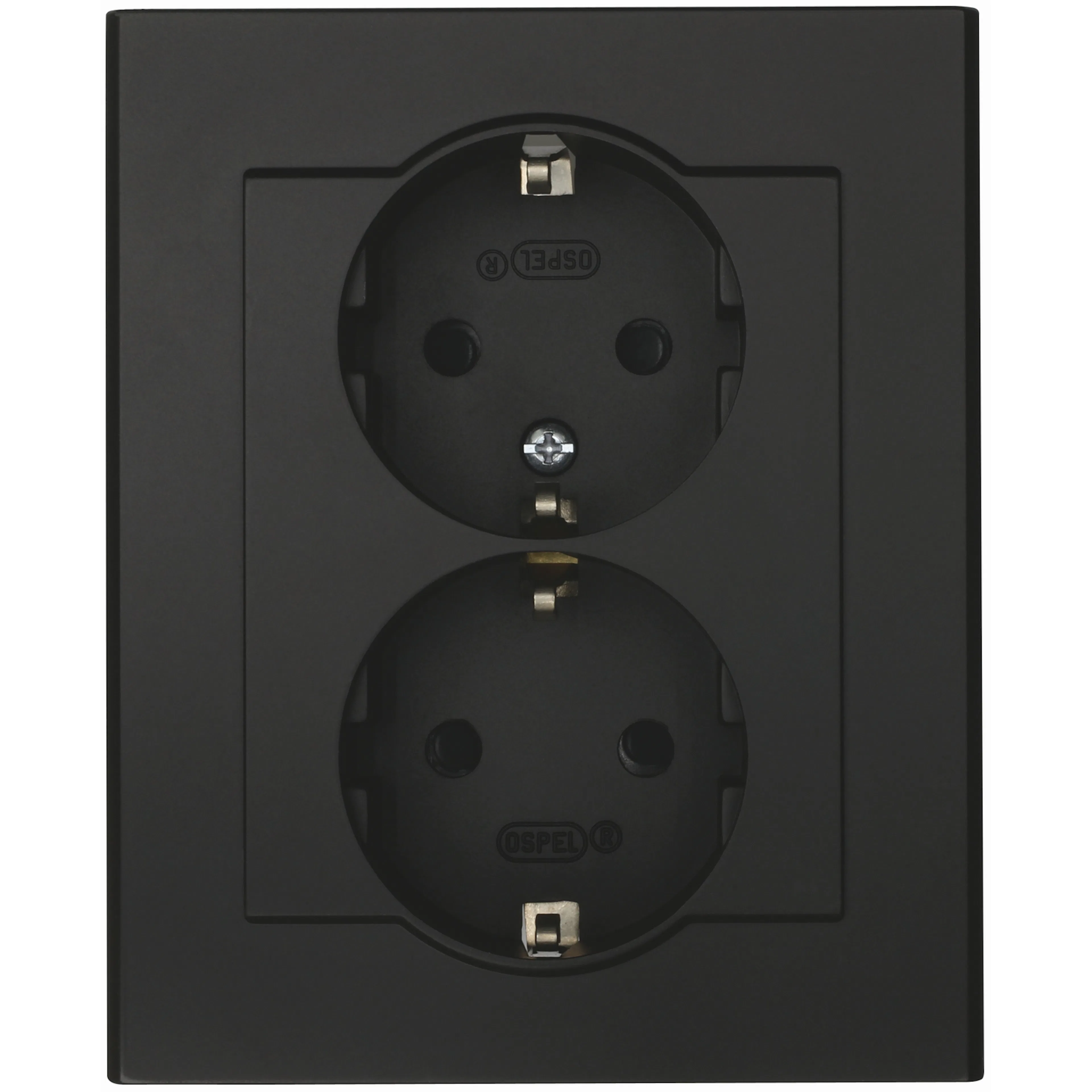 Vägguttag Malmbergs Optima 2-Vägs Mj Svart