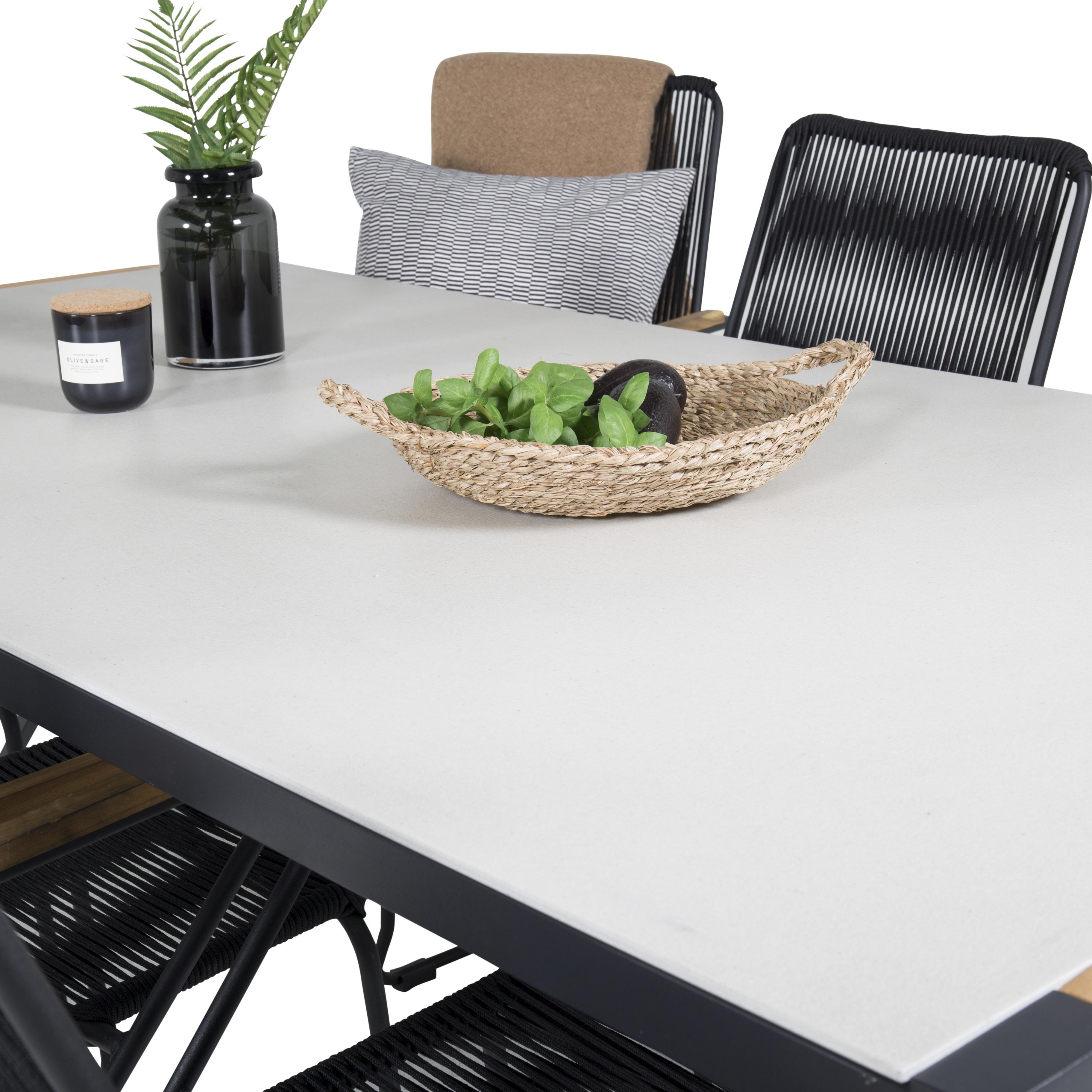 Matgrupp Utomhus Venture Home Tilly 200 med 6 Berfin KarmTrädgårdsstolar