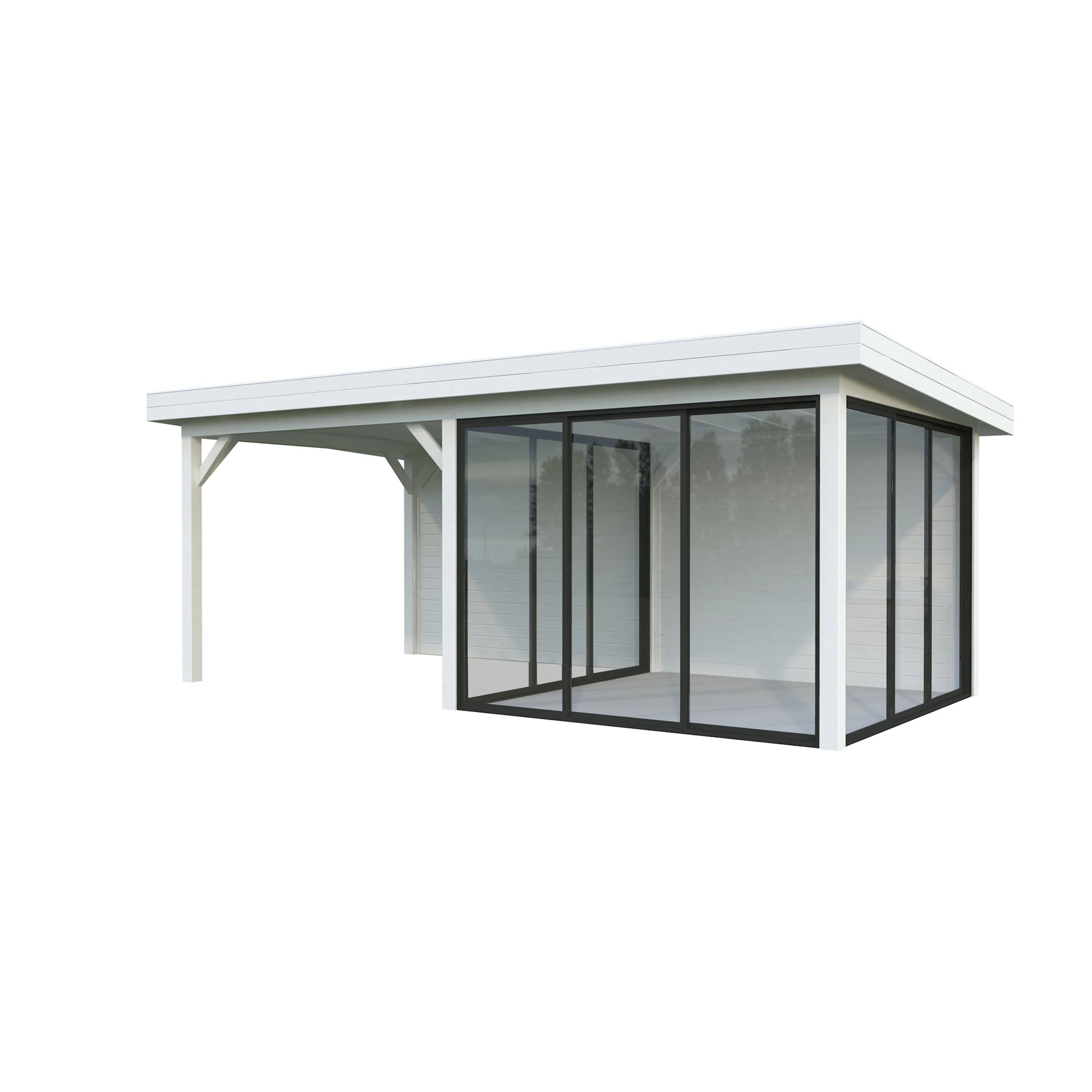 Lenna 16,6 m2 Set 706 Slide Plus PNT9016W5 Målad vit RAL9016