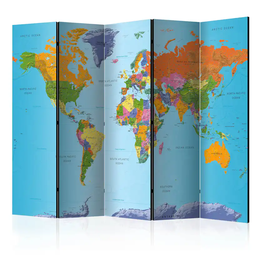Rumsavdelare Arkiio Colourful Geography 225x172 cm