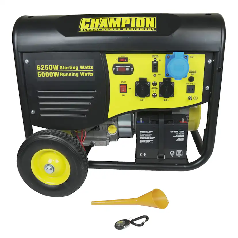 Elverk Champion Generators CPG6500E2 5,5kW 1-fas bensin med fjärrstart