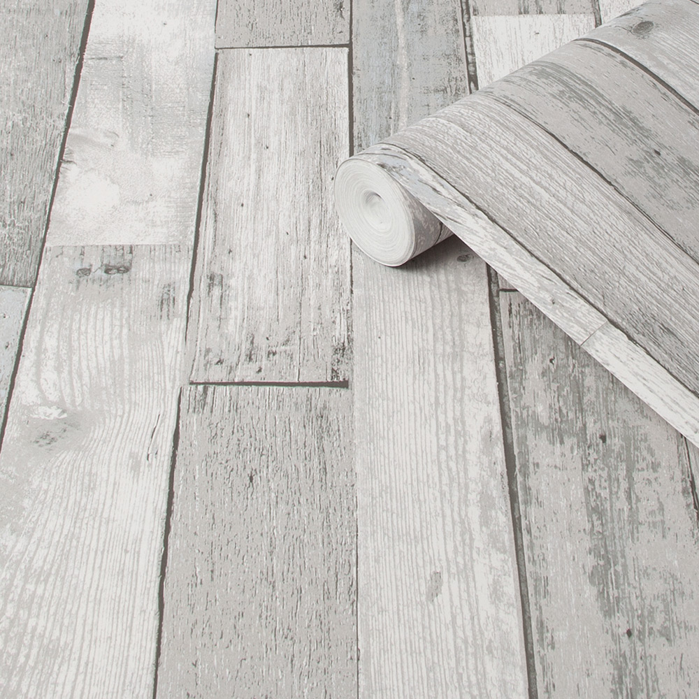 Tapet NEXT Distressed Wood Plank Grey