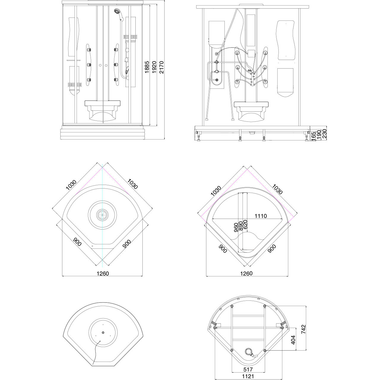 Duschkabin Arrow 6015