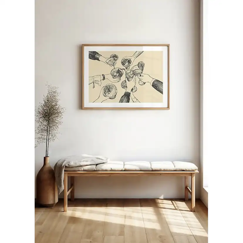 Poster Gallerix Vintage Drinks Drawing