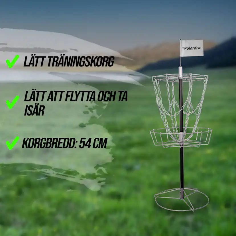 Frisbeegolfkorg Polardisc Starterset med 3st Diskar