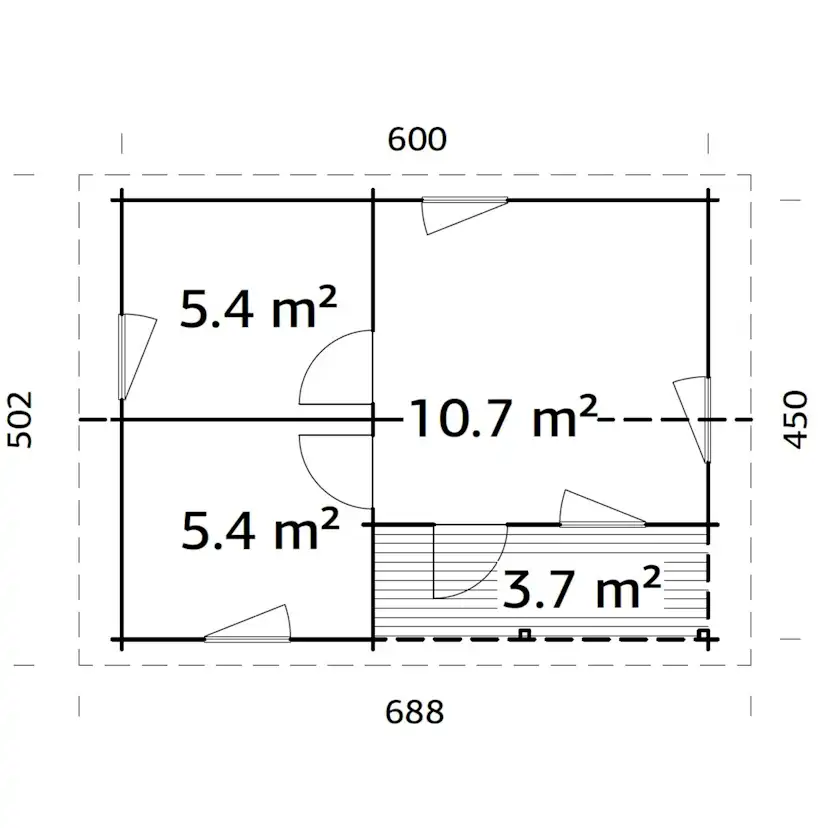 Stuga Palmako Anna 29,2 m2