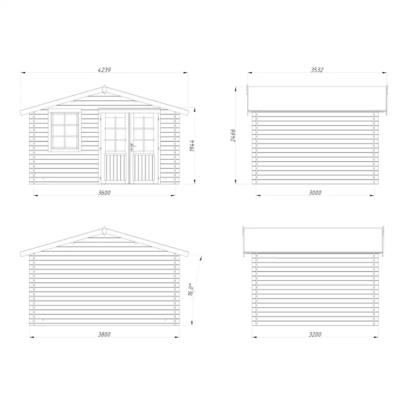 Stuga Palmako Klara 10,8 m2
