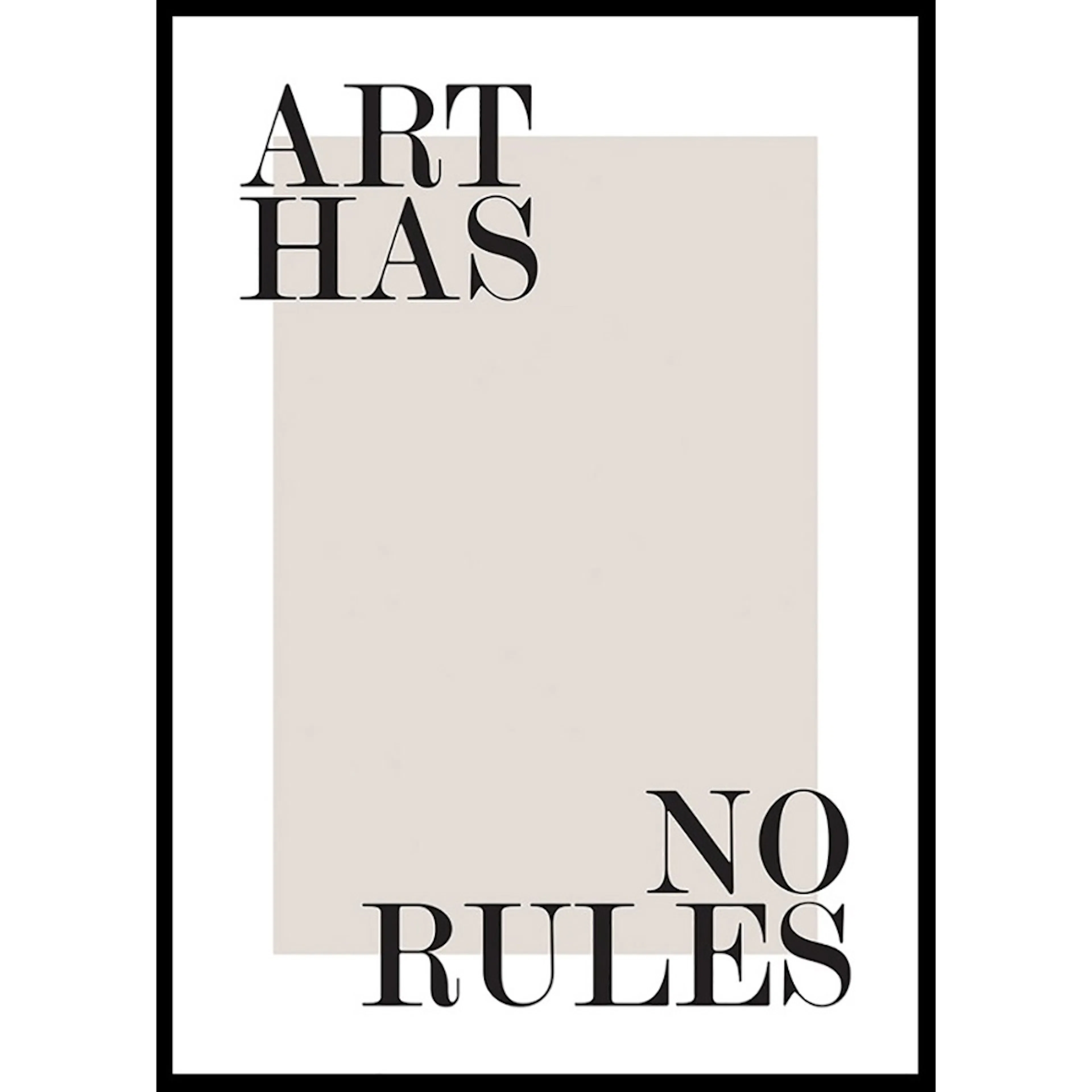Poster Gallerix Art Has No Rules