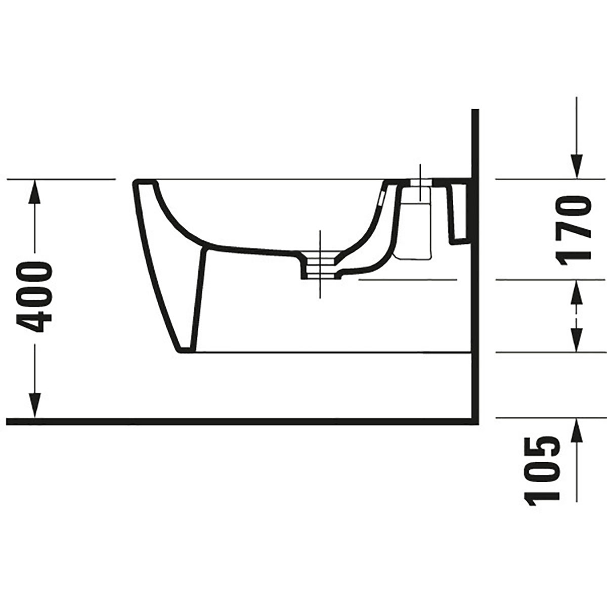 Bidé Duravit ME by Starck Väggmonterad
