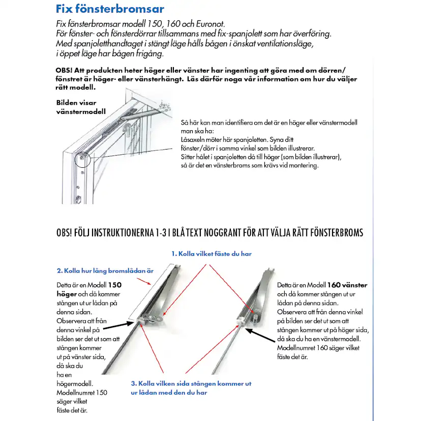 Fix Leif Arvidsson Fönsterbroms/dörrbroms 150/3