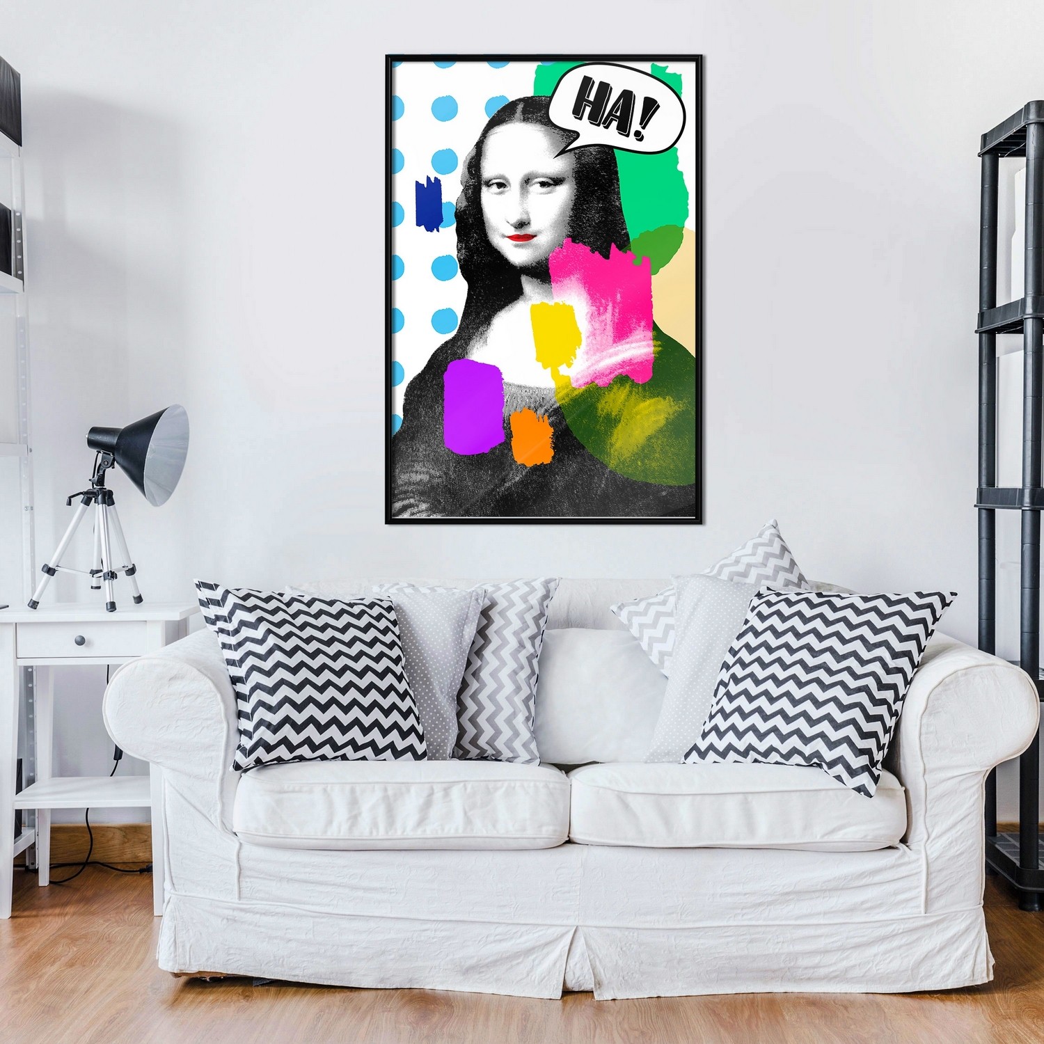 Affisch - Mona Lisa Pop-art [Poster] 30x45 Svart ram, 30x45 cm