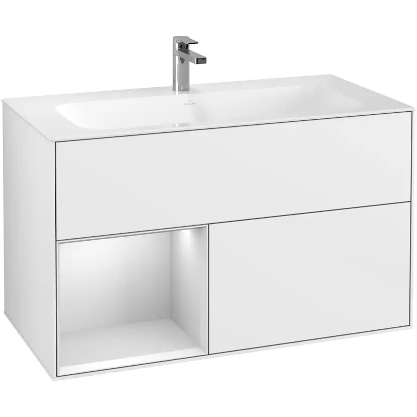 Tvättställsskåp Villeroy & Boch Finion med 2 Lådor och Hylla för Inbyggt Tvättställ