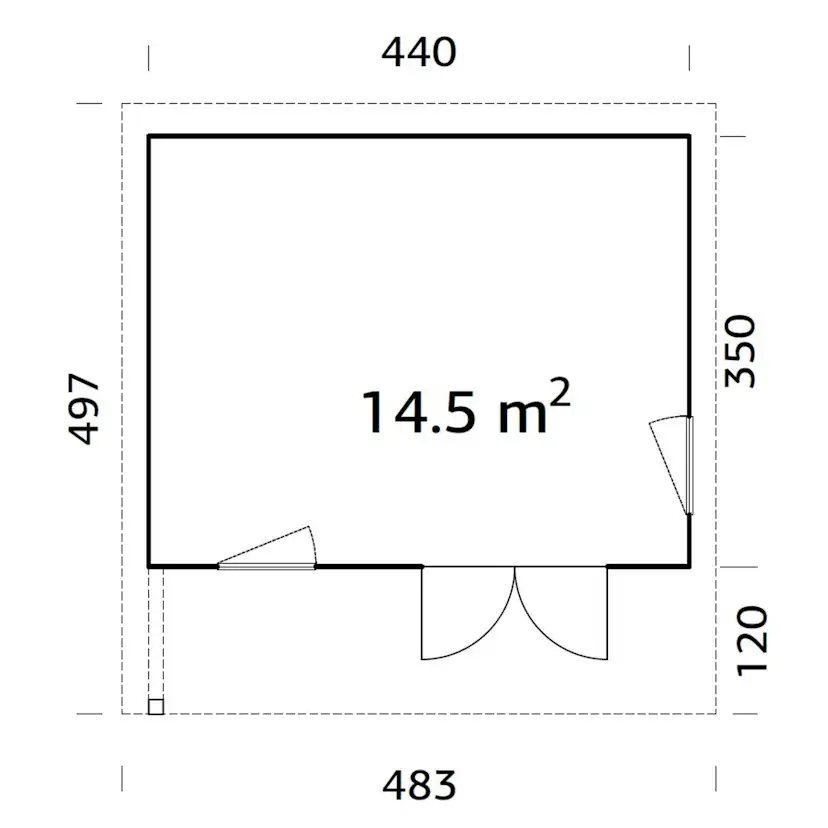 Grace 14,5 m2 PNT7012A1 Mörkgrå/Antracit