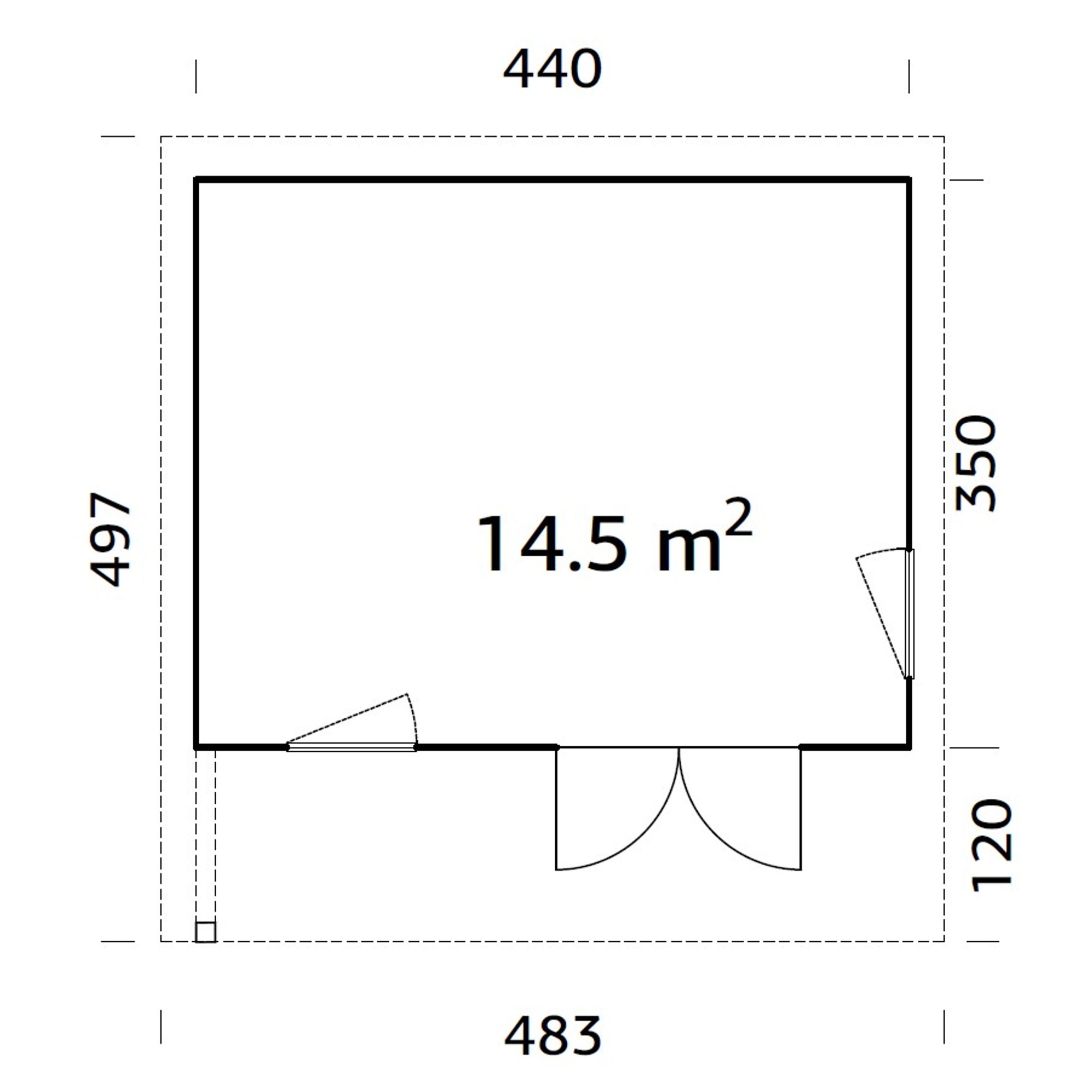 Grace 14,5 m2 PNT7042A1 Ljusgrå/Antracit