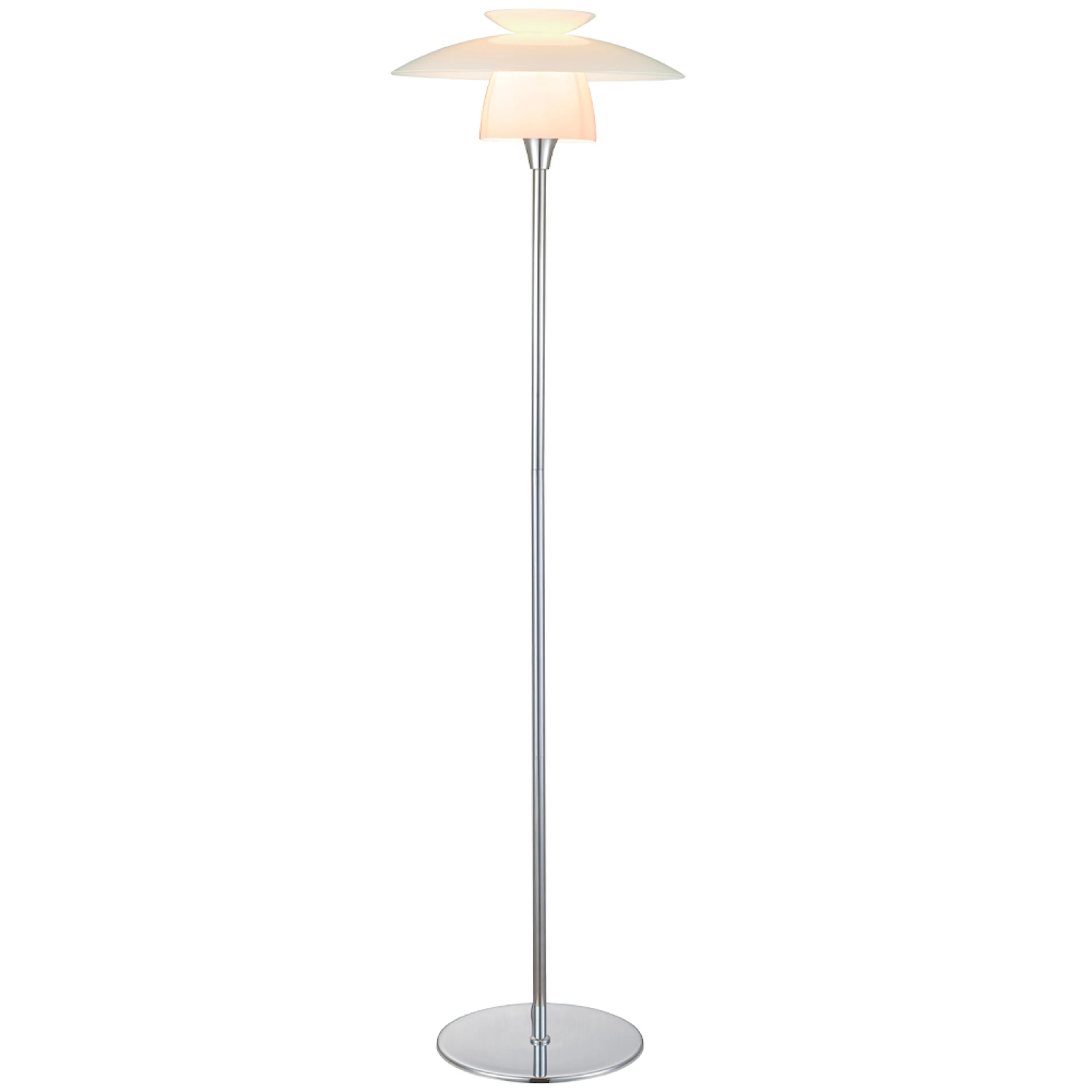 Golvlampa Halo Design Scandinavia Ø40 cm Opal/Krom