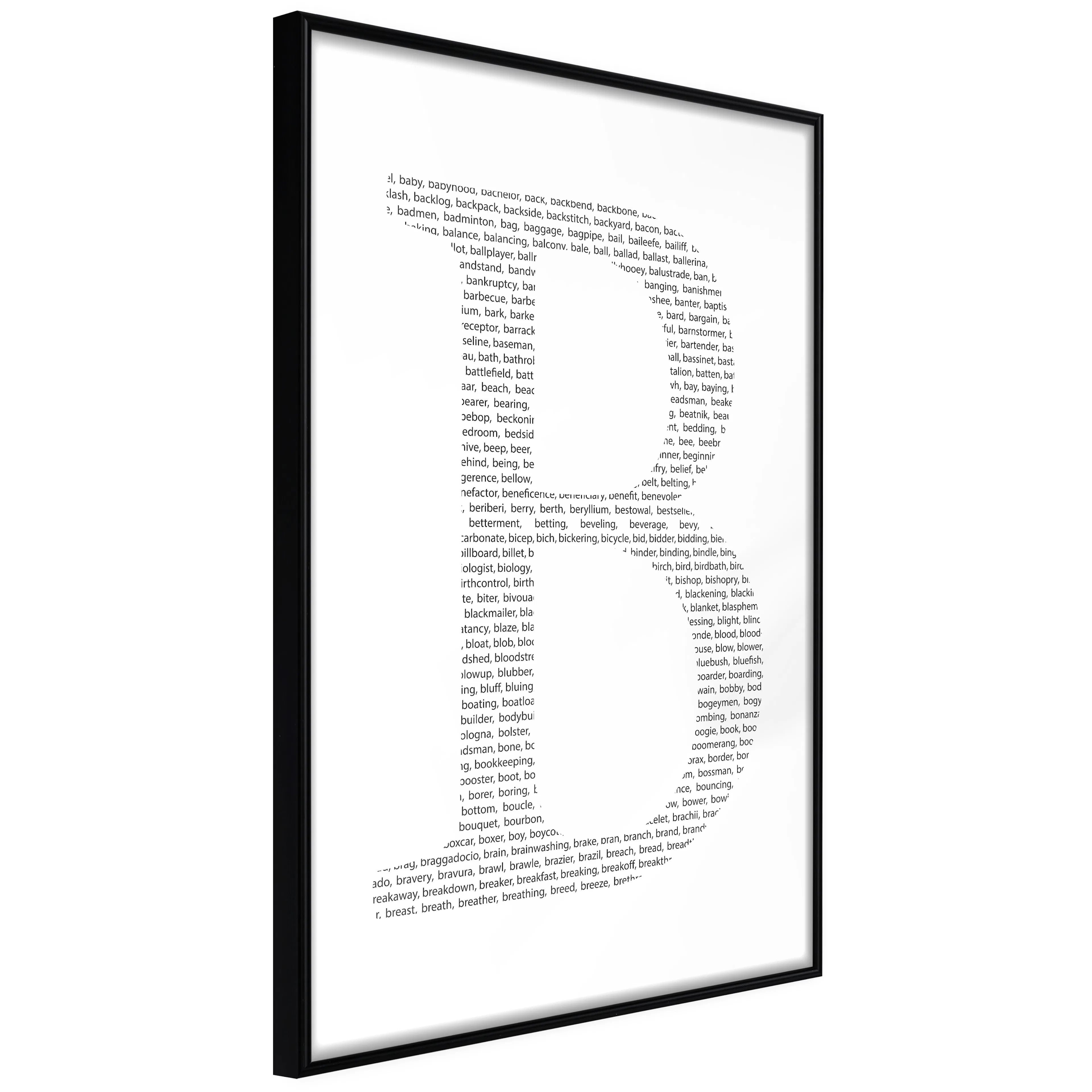 Affisch - Letter B [Poster] 40x60 Svart ram, 40x60 cm