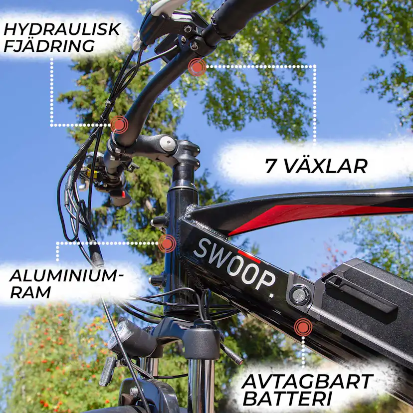 Elcykel Swoop Swoop elcykel Fatbike, 26"