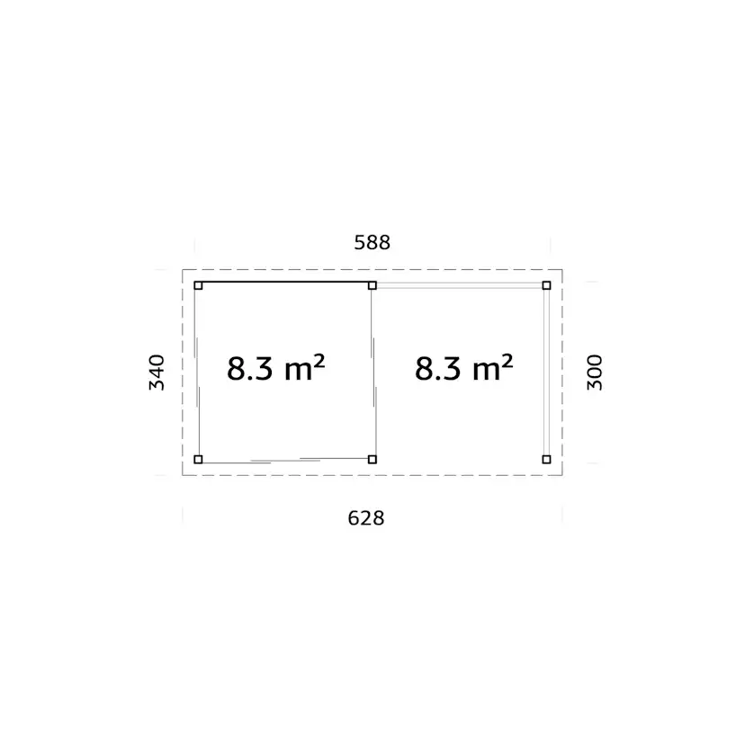 Uterum Palmako Lenna 16,6 m2 Set 704 Slide Plus