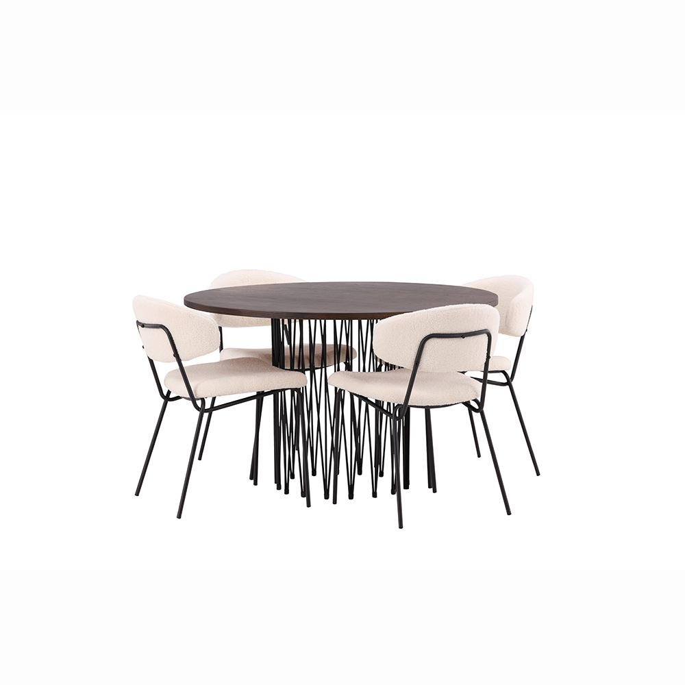 Matgrupp furniture/fashion Stone med 4 Chico Stolar Runt