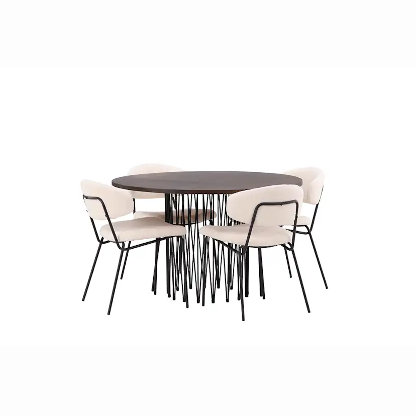 Matgrupp furniture/fashion Stone med 4 Chico Stolar Runt