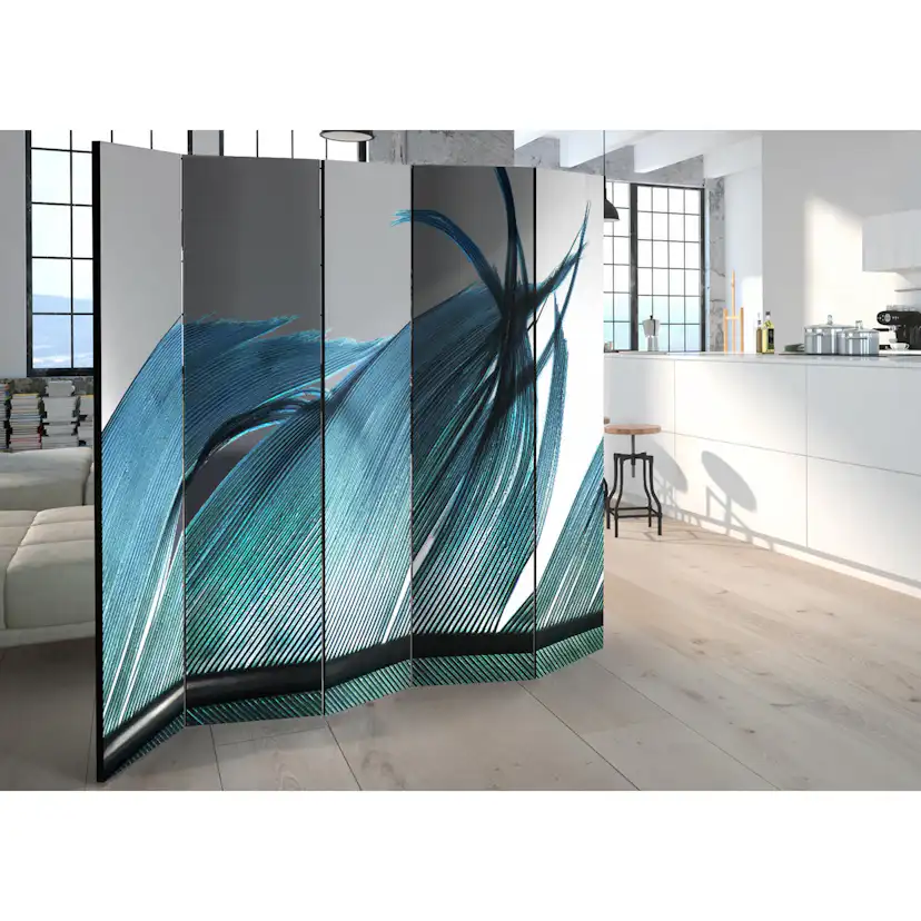 Rumsavdelare Arkiio Turquoise Feather II 225x172 cm