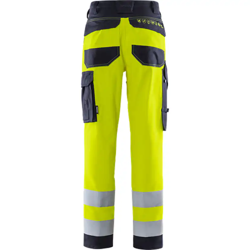 Flamestat byxa stretch 2161 ATHF, kl 2 Storlek: D116, Gul/Marinblå