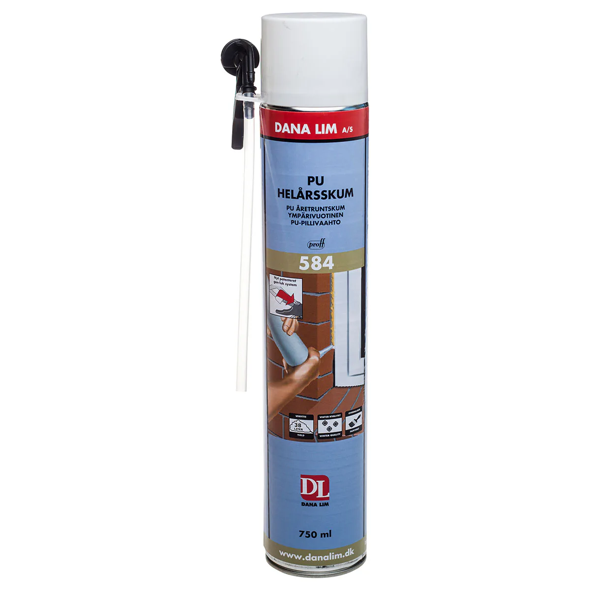Fogskum Danalim PU Prof 584 Byggfog & Butyltätning 750 ml