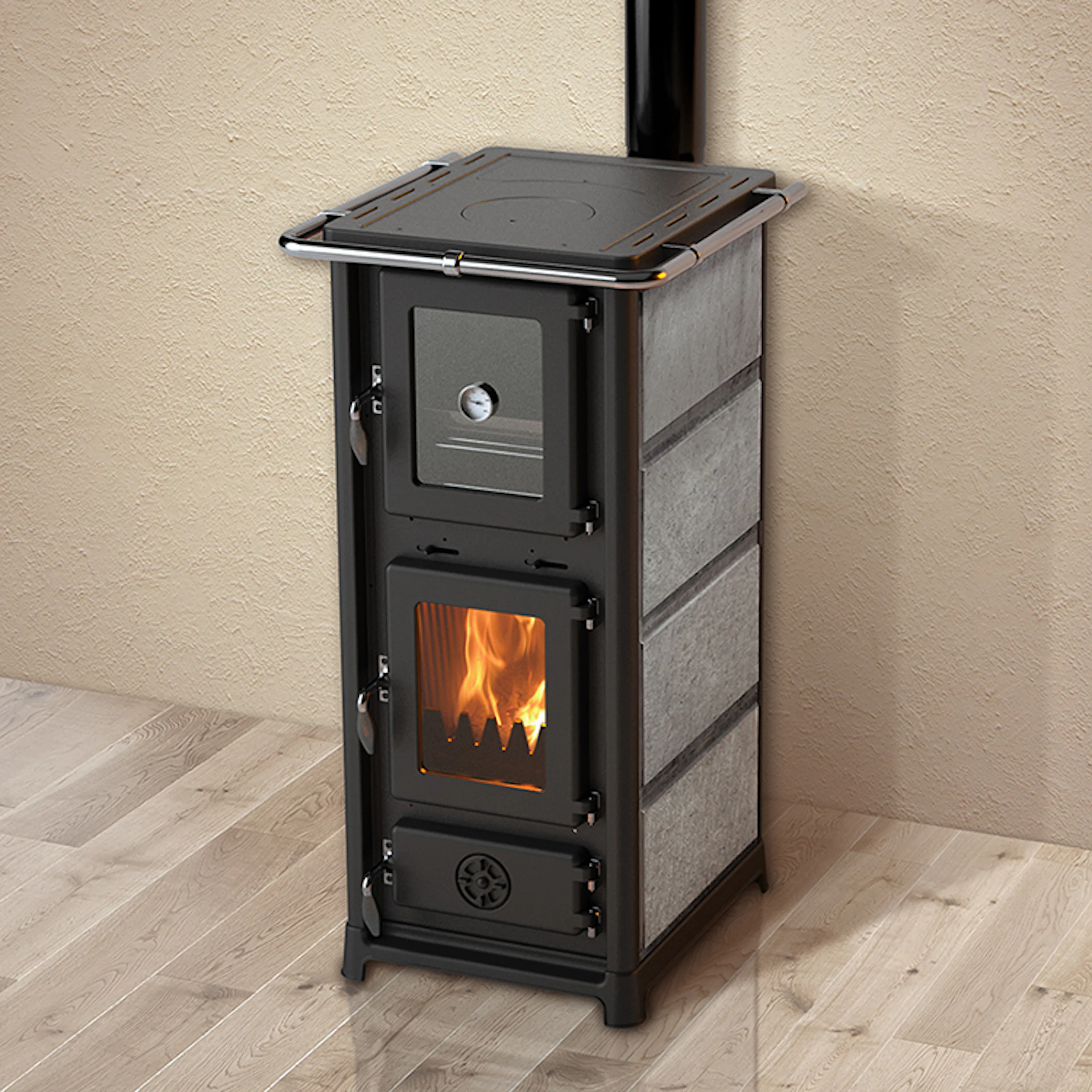 Vedspis MBS Olympia Plus med ugn Täljsten