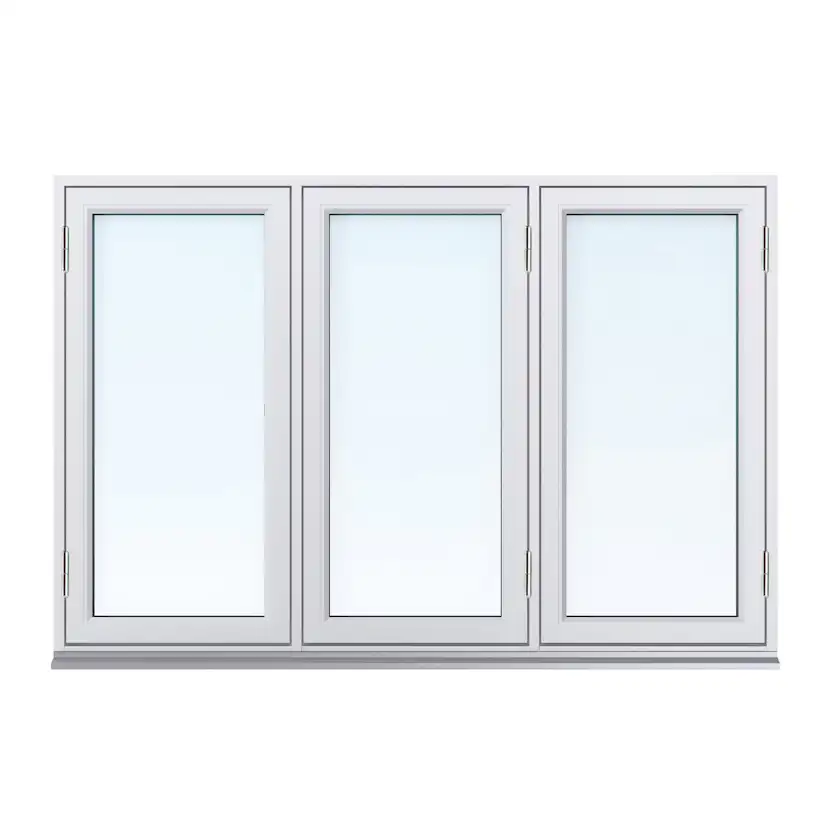 Sidohängt Fönster Svenska Fönster 3-Luft Aluminiumbeklätt Trä 3-Glas