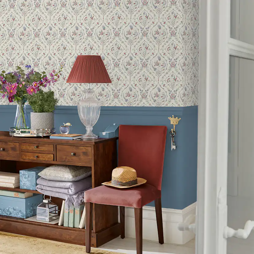 Tapet Laura Ashley Foscot Damask Crimson Röd 121069