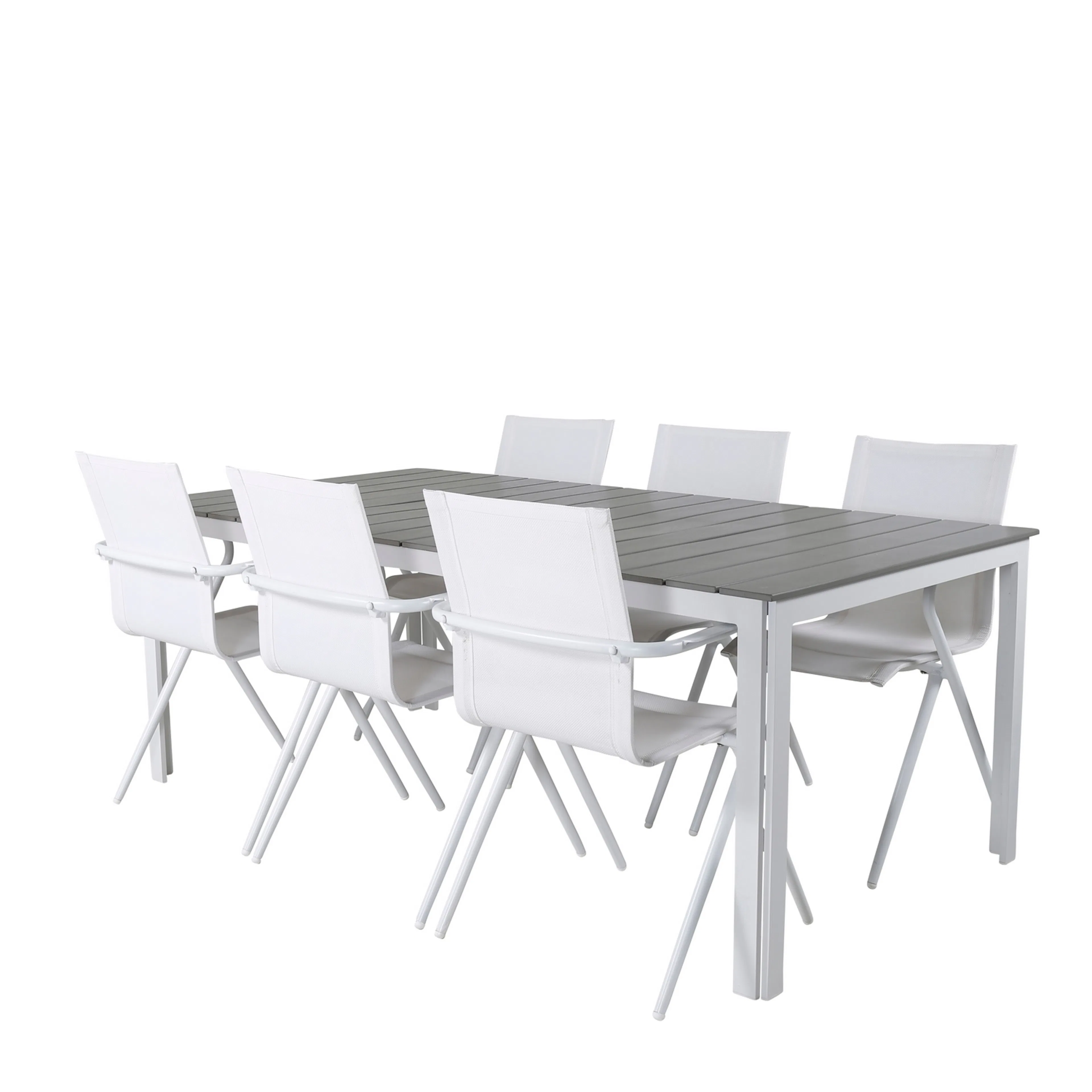 Matgrupp Venture Home Pincy Vit med 6 Aspen Matstolar
