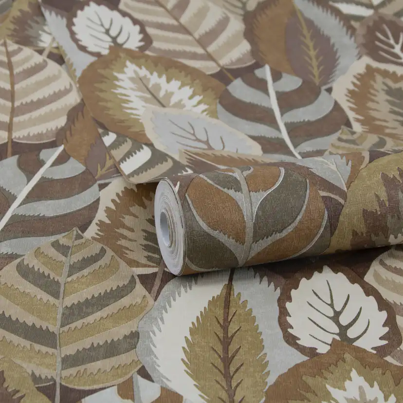 Tapet Sublime Arty Leaves Brun 121127