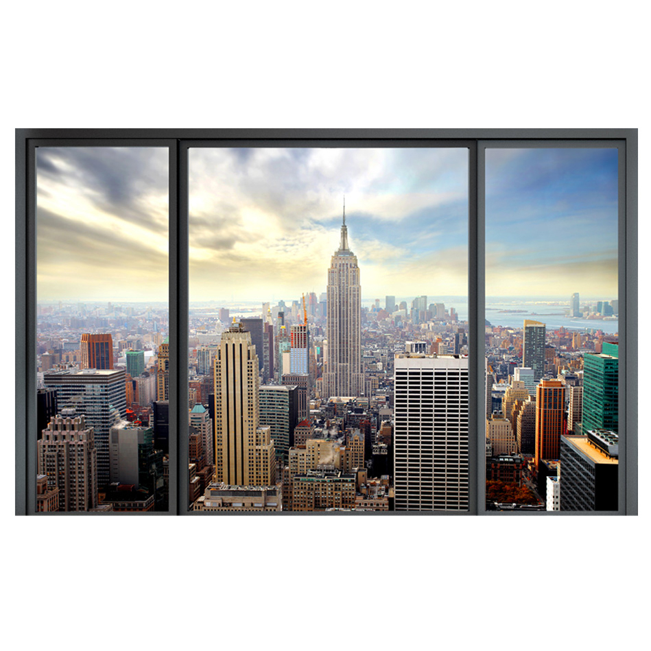 Fototapet Arkiio City ​​behind Glass