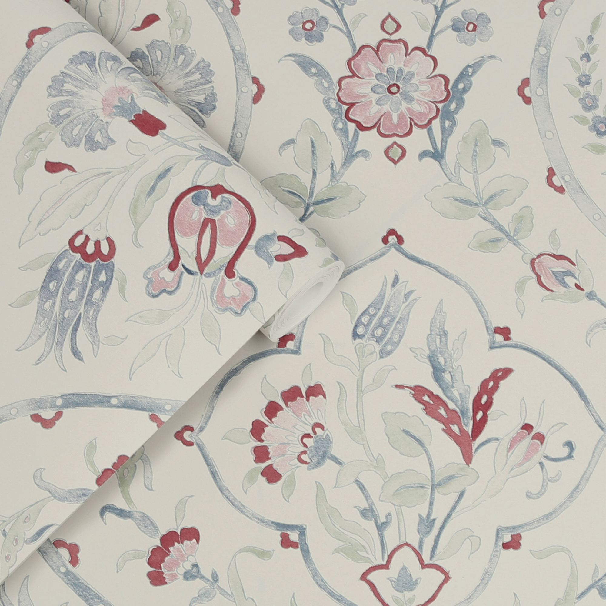 Tapet Laura Ashley Foscot Damask Crimson Röd 121069