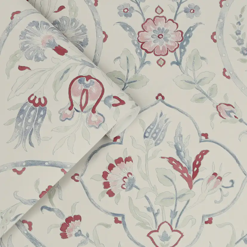 Tapet Laura Ashley Foscot Damask Crimson Röd 121069