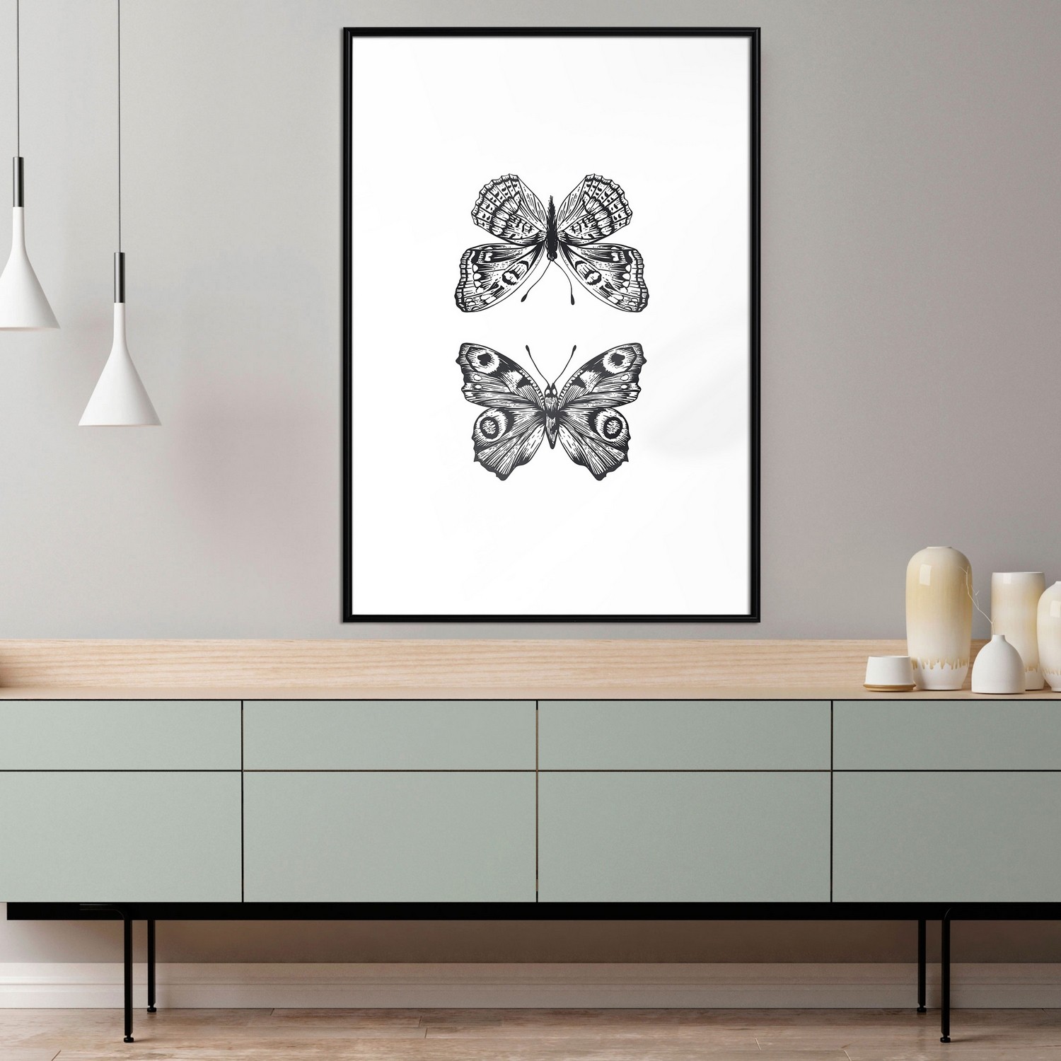 Poster Artgeist Affisch Two Butterflies