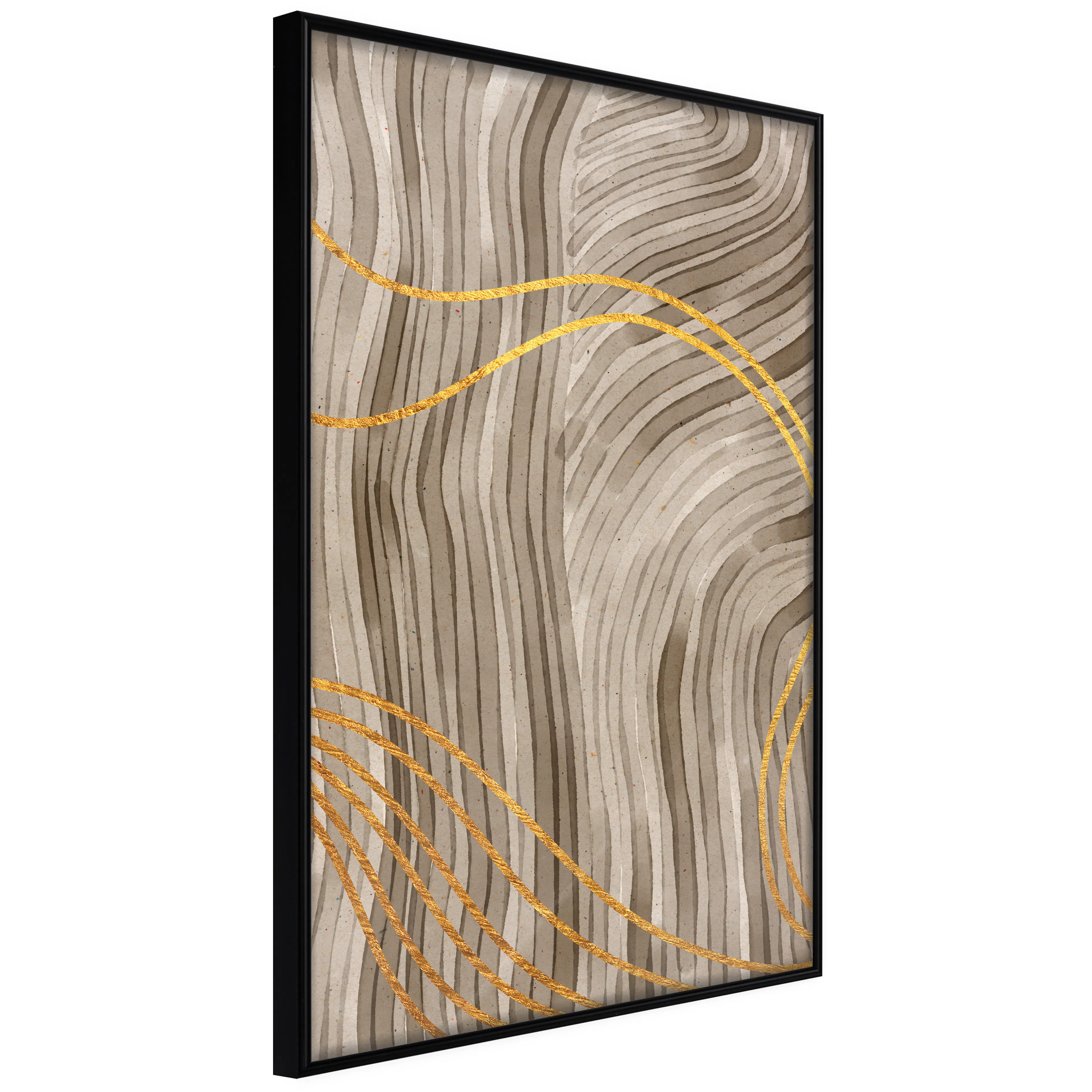 Affisch - Golden Waves [Poster] 40x60 Svart ram, 40x60 cm