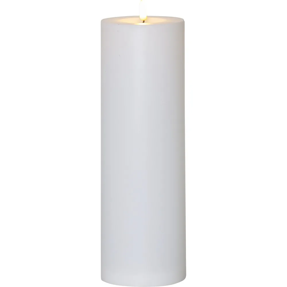 LED-Ljus Star Trading Flamme Rak Vit
