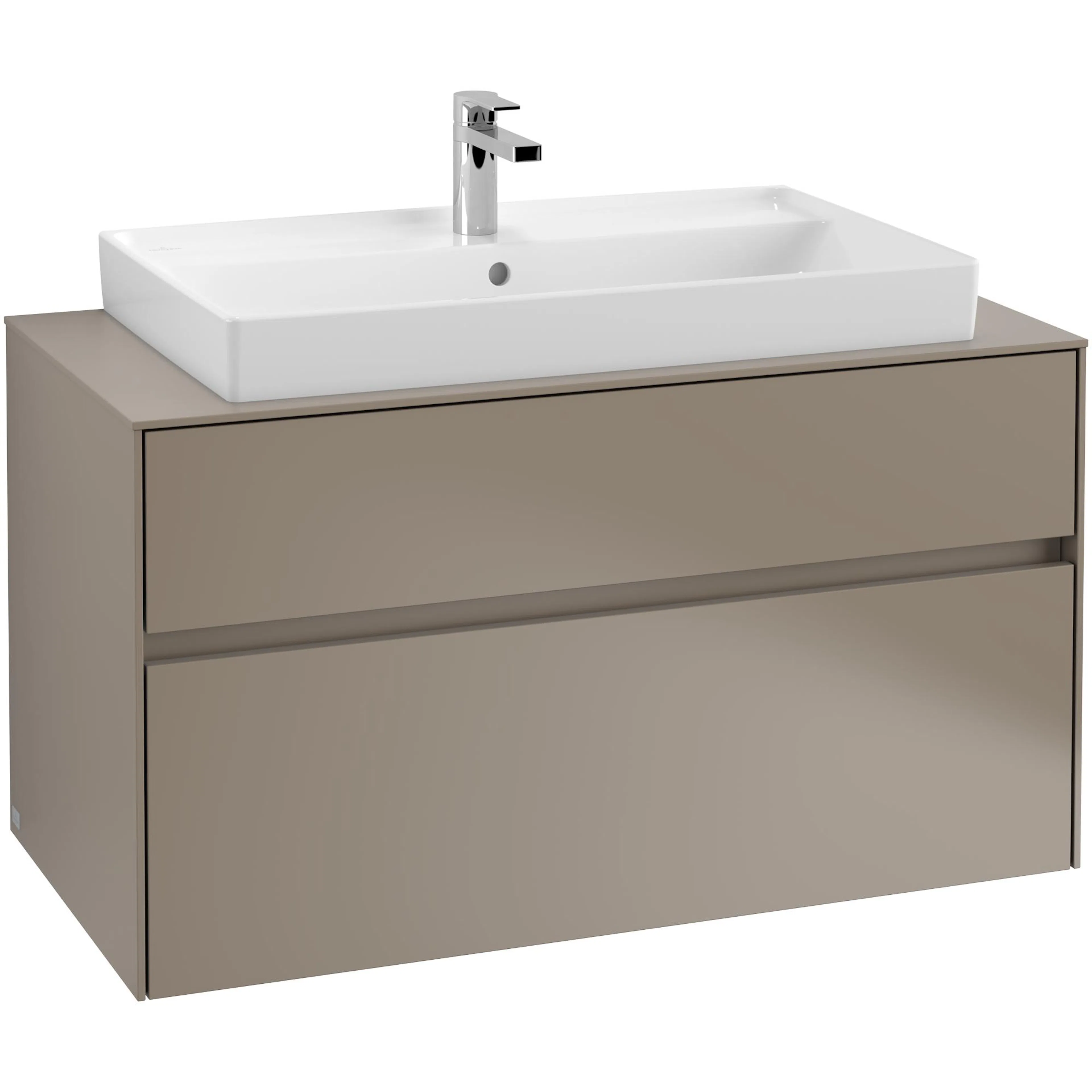 Tvättställsskåp Villeroy & Boch Collaro 100 cm med 2 Lådor för Ovanpåliggande Skåpstvättställ
