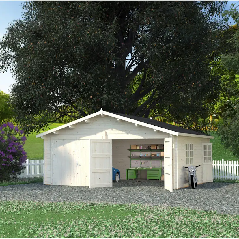 Garage Palmako Roger 28,4 m2 med Slagport