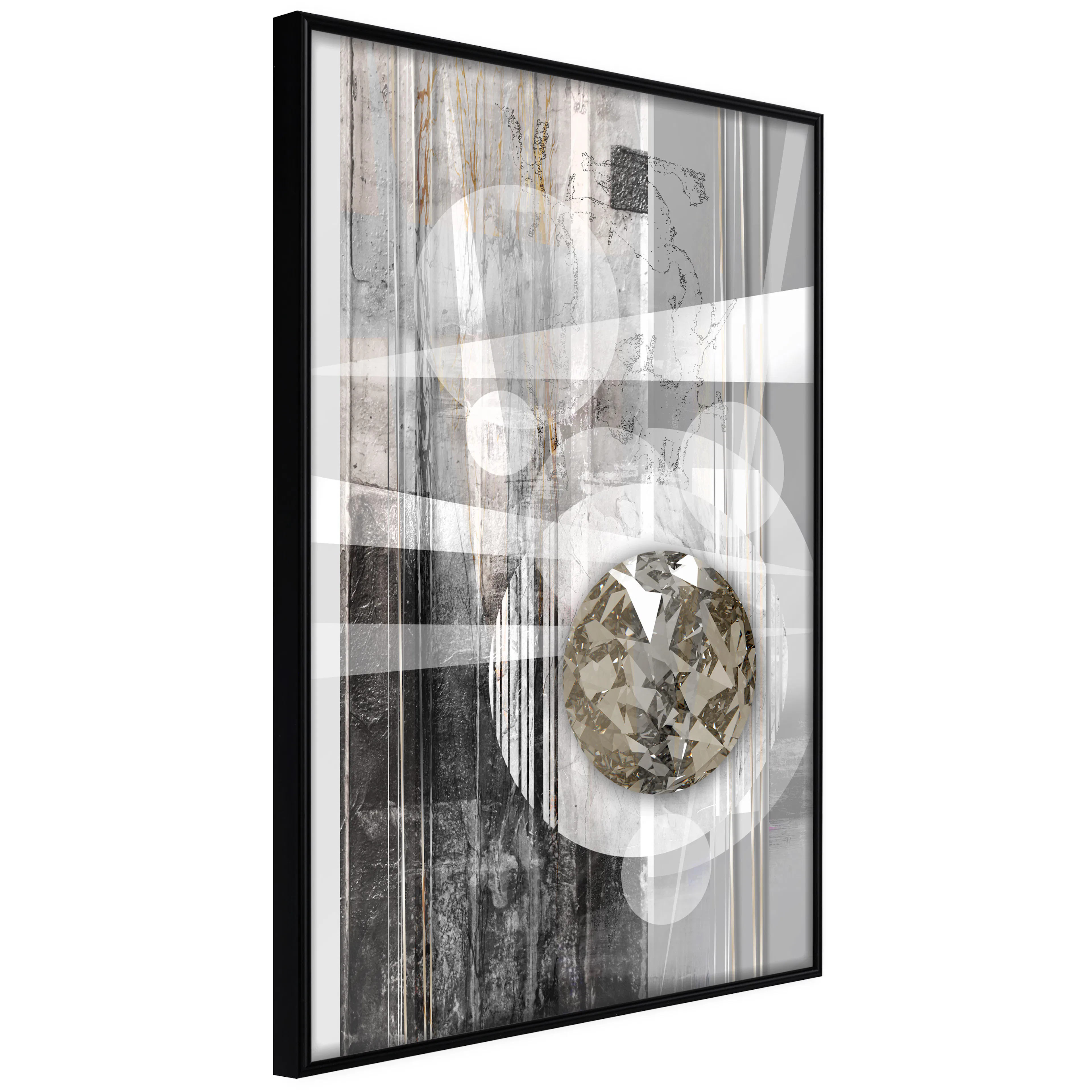 Affisch - Silver Symmetry [Poster] 40x60 Svart ram, 40x60 cm