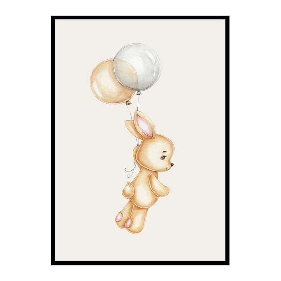 Poster Gallerix Bunny With Balloons