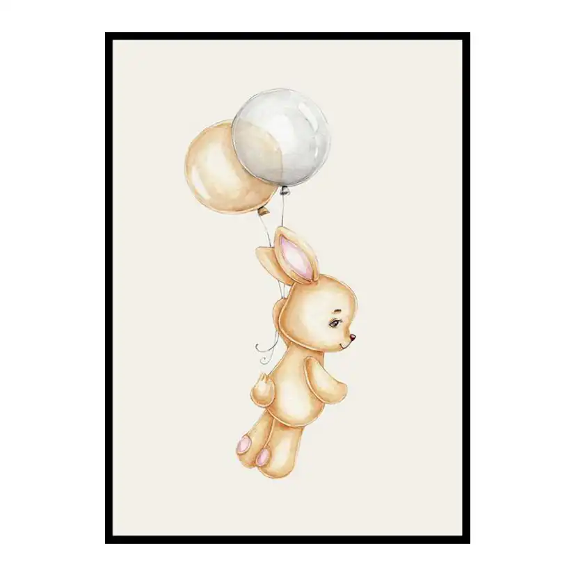 Poster Gallerix Bunny With Balloons