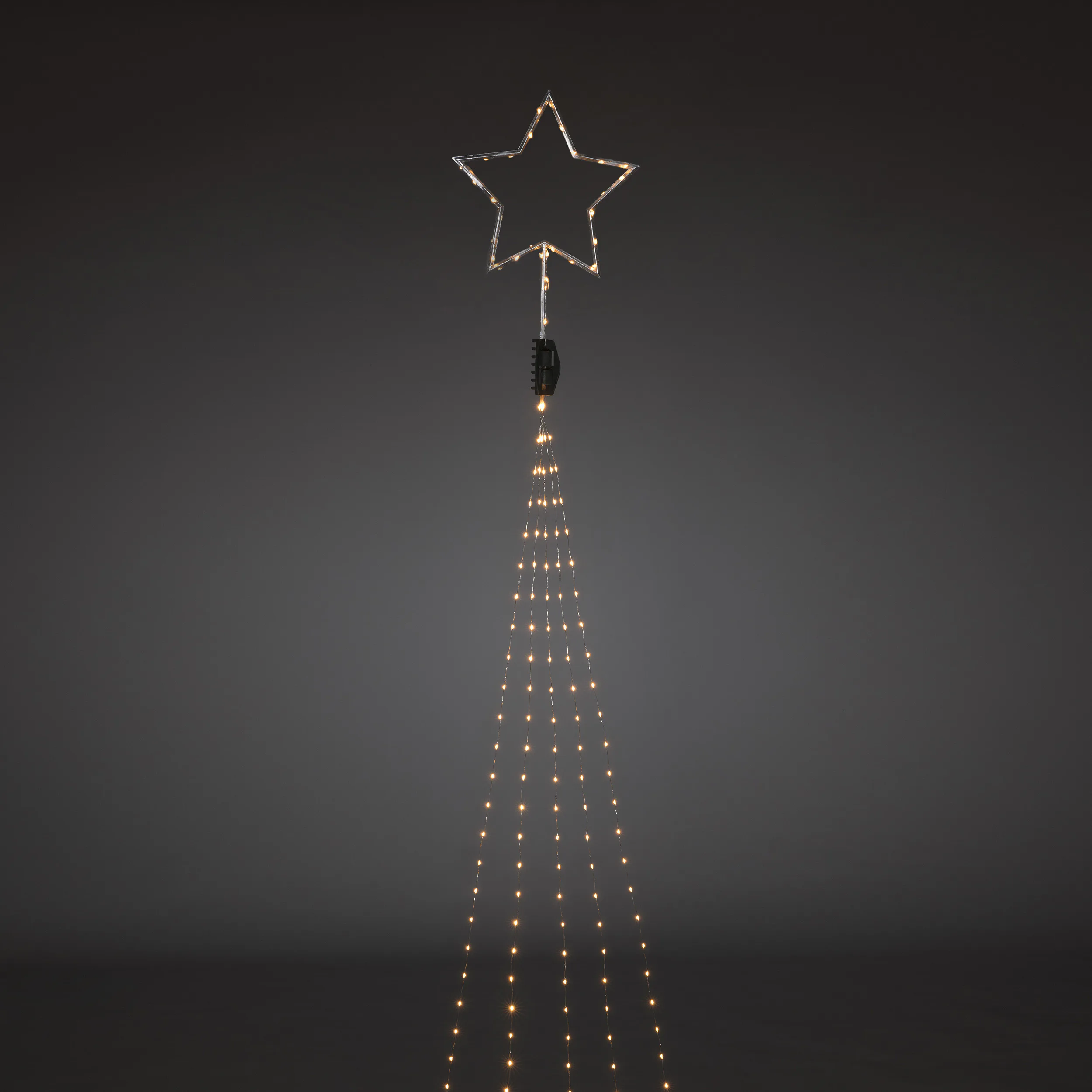 Julgransslinga silverf 274 LED Amber/Silver